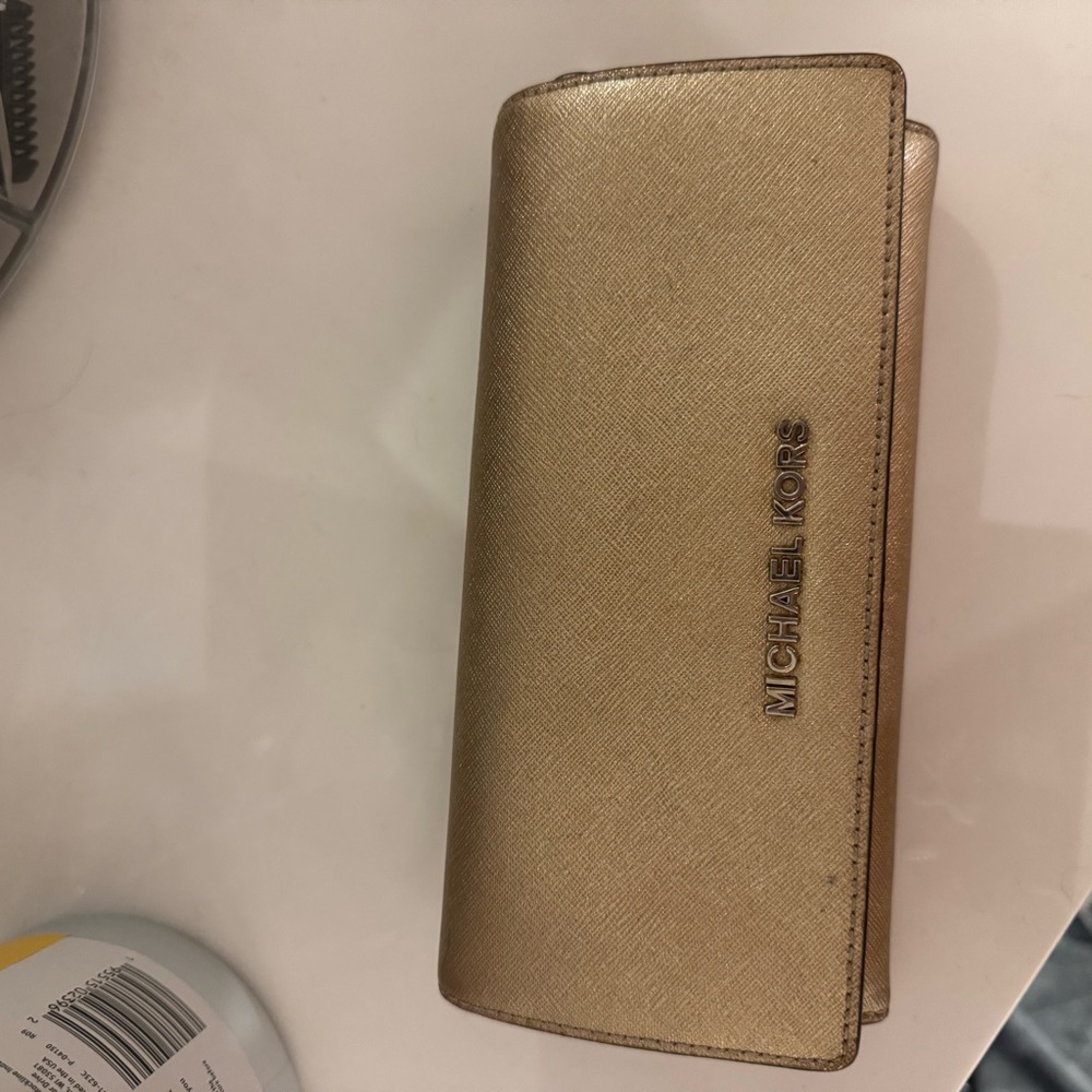 Michael Kors Metallic Gold Clutch